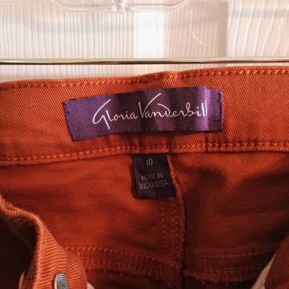 Gloria Vanderbilt Amanda Sz 10, Burnt Orange, Hi Rise Pants, NWOT, Denim - Picture 4 of 5